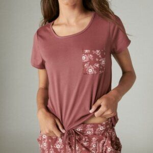 Lucky Brand Women's Floral Pocket Sleep Tee - L